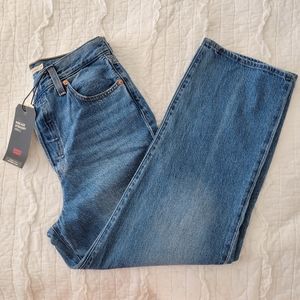 Levi's Premium Ribcage Straight Ankle Denim Jeans 29 x 27 Button Fly NWT